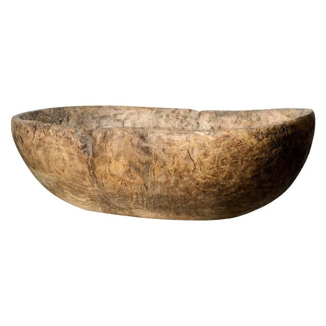 Brown Antique Swedish Handmade Birch Root Bowl, 18th Century For Sale - Image 8 of 8