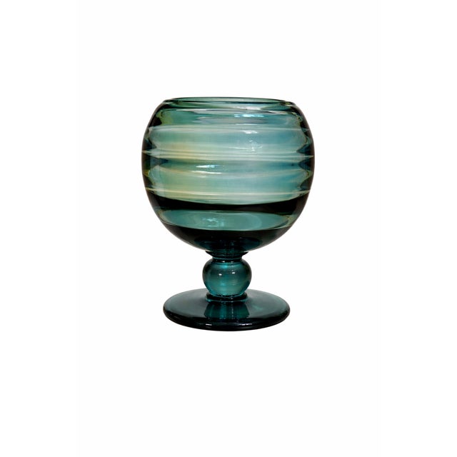 1960s Mid-Century Swedish Art Glass Pedestal Vase by Elis Bergh for Kosta Boda, 1960s For Sale - Image 5 of 5