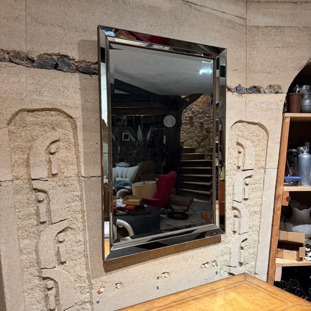 Venetian Hollywood Regency Wall Mirror Beveled Edges For Sale In San Diego - Image 6 of 15