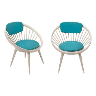 Circle Chairs by Yngve Ekström, Italy, 1960s, Set of 2 For Sale