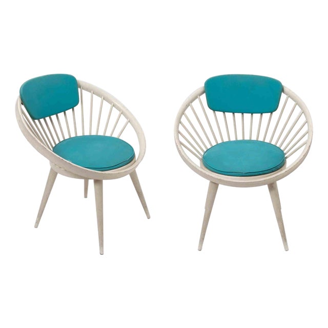 Circle Chairs by Yngve Ekström, Italy, 1960s, Set of 2 For Sale