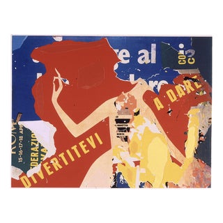Mimmo Rotella, Have Fun Giving, 1997, Screen Printing and Collage For Sale