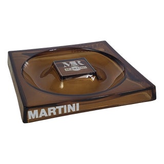 Glass Trinket Dish from Martini Advertising, 1970s For Sale