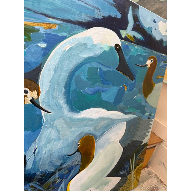 “Nosey Neighbors” a Swan Painting by LWren Walraven For Sale - Image 10 of 18