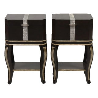 Pair Marge Carson Gramercy Chairside Tables For Sale