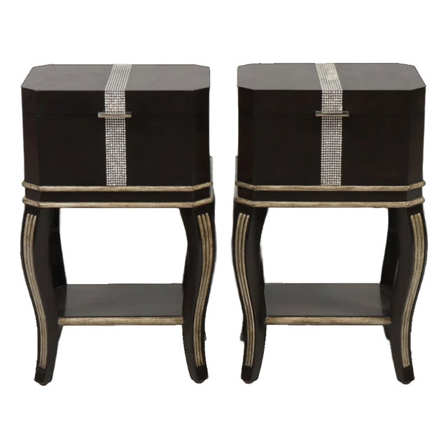 Pair Marge Carson Gramercy Chairside Tables For Sale