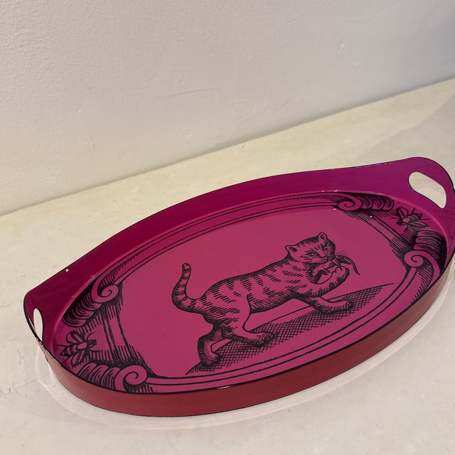 Gucci Gucci Pink Cat Serving Tray For Sale - Image 4 of 12