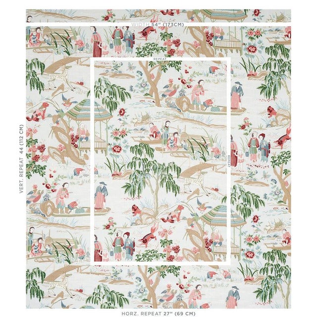 Based on a document from the 1950s and rendered in sublime color combinations, this take on traditional chinoiserie is a...