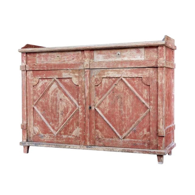 Early 19th Century Swedish Rustic Painted Sideboard For Sale - Image 10 of 10