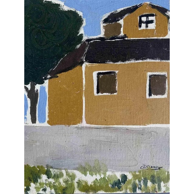 The Houses is a painting realized by Claude Decamps in the 1970s Oil painting on cardboard canvas. Hand-signed on the...