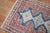 Red Zabihi Collection Ink Blue Antique Persian Senneh Rug - 3'7" x 4'10" For Sale - Image 8 of 9