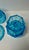 Fostoria Glass Company Vintage Fostoria Light Blue Coin Glass Covered Compote & Nappy Dish For Sale - Image 4 of 6