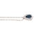 1970s Vintage 2.28 Carat Sapphire Diamond Platinum Pendant Necklace For Sale - Image 5 of 5