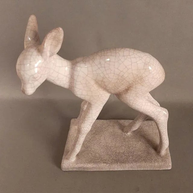 Ceramic Ceramic Deer by Else Bach for Karlsruher Majolika, 1950s For Sale - Image 7 of 8