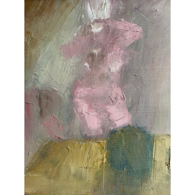 Vintage 1994 Abstract Modernist Still Life Oil Painting by British Artist Julian Brown For Sale - Image 4 of 8