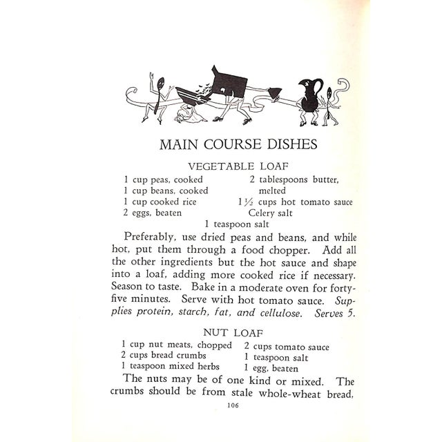 1930s "Meatless Meals" 1931 Adams, Jean Prescott For Sale - Image 5 of 10