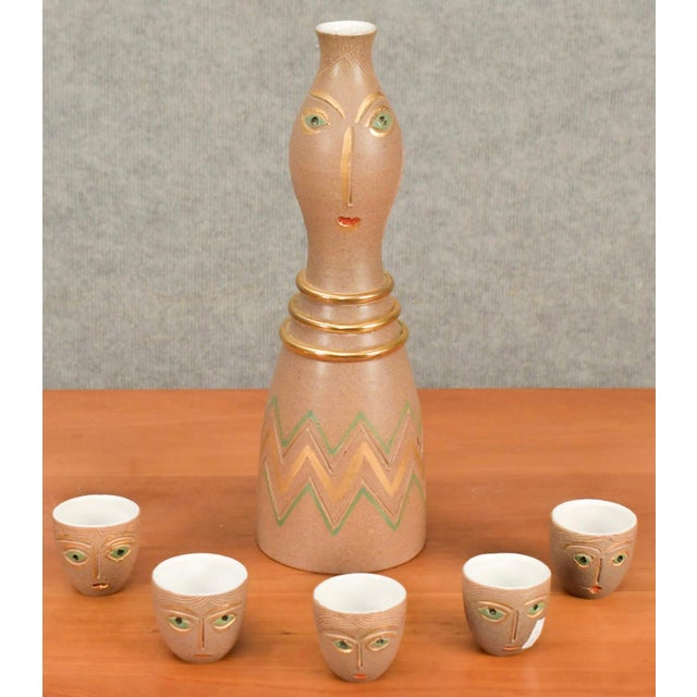 1950s Aldo Londi for Bitossi Sake Set - 6 pcs For Sale - Image 11 of 18
