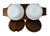 Jeannette Glass Mid-Century Modern Basketweave Milk Glass & Hardwood Condiment Caddy - 5 Pieces For Sale - Image 4 of 13