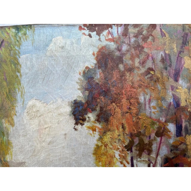 Impressionist Arts & Crafts Impressionist Landscape Painting, Chicago Artist, 1926 For Sale - Image 3 of 12