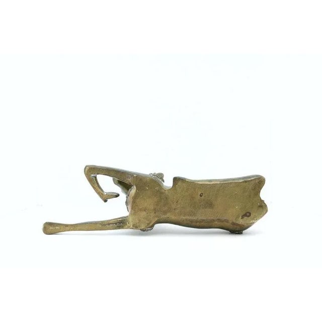 Large Vintage Brass Recumbent Deer Figurine. This listing is for a vintage brass deer. Place this charming deer in any...