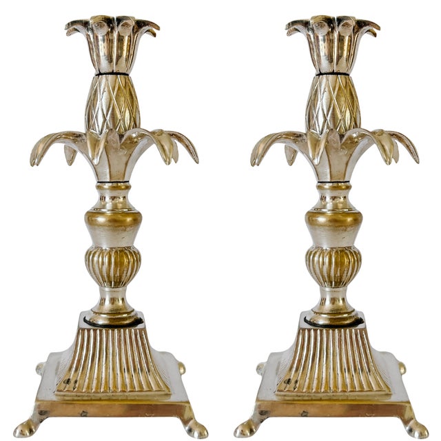 Bring warmth, hospitality, and classic Hollywood Regency flair to your tabletop with this striking pair of vintage...