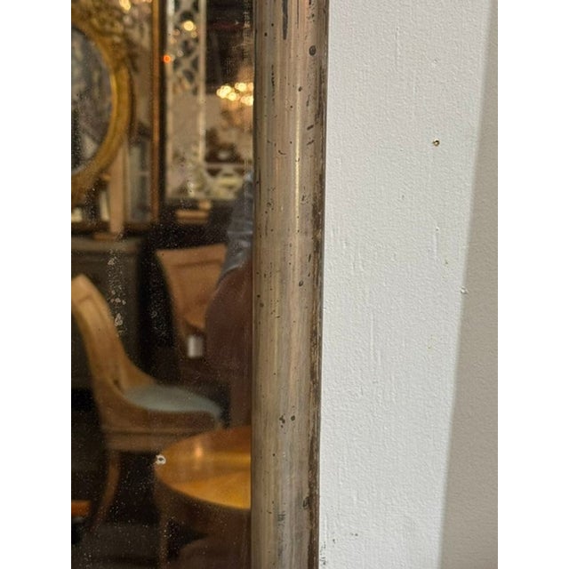 19th Century 19th C. French Transitional Silver Leaf Mirror For Sale - Image 5 of 8