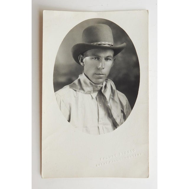 Portraiture Early 20th Century Photograph Montana Cowboy Great Falls Montana For Sale - Image 3 of 4