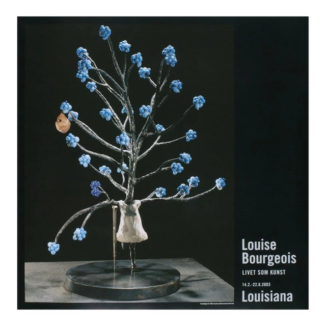 2003 Louise Bourgeois 'Formklippet IV' Museum, Black,Blue,Gray Denmark Offset Lithograph For Sale