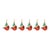 Contemporary Glass Gnome and Cardinal Bird Ornament (Set of 6) For Sale - Image 3 of 3