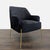 This stylish lounge chair from New Pacific Direct features a soft black velvet upholstery and sleek gold metal legs. The...
