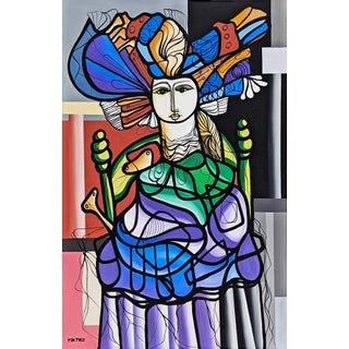 Fernando Fernandez, Reina (Large Original Painting on Canvas) For Sale