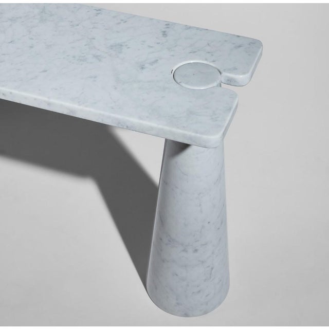 White Marble Eros Console Table by Angelo Mangiarotti for Skipper, 1990s For Sale - Image 10 of 14