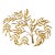 1960s Italian Gilt Metal Leaf Wall Sculpture-Hollywood Regency-MCM-Vintage-Gold For Sale