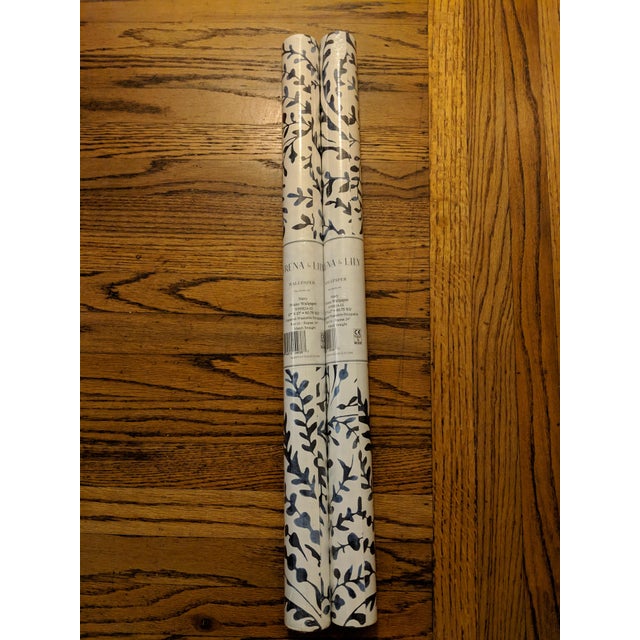 New Double Roll Serena & Lily Priano Navy Blue Wallpaper ...