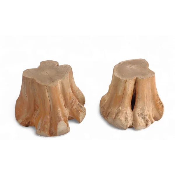 Wood Onion Shape Organic Accent or Side Table 12.2 For Sale - Image 7 of 8