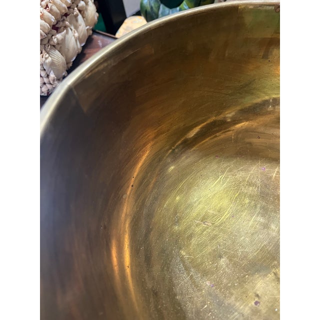 1970s Round Brass Asian Style Bowl For Sale - Image 9 of 10