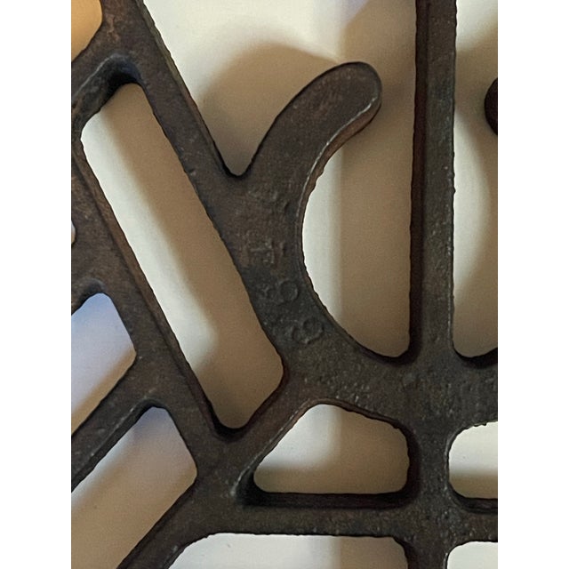 Charcoal Antique Cast Iron Trivet For Sale - Image 8 of 8
