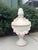 Antique Garden Heavy Limestone Urn With Garland. Weights about 100 Lbs. Must be ship white glove. Size: 12.5"D x 24'H...