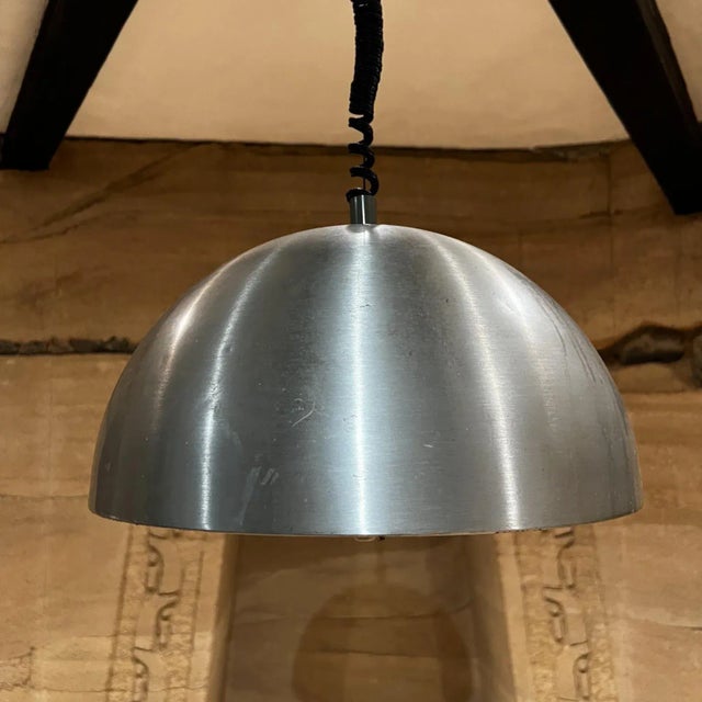 Stilnovo Stilnovo Demilune Pendant Lamp, Aluminum & Plexiglass, Milan, Mid-Century Modern For Sale - Image 4 of 8