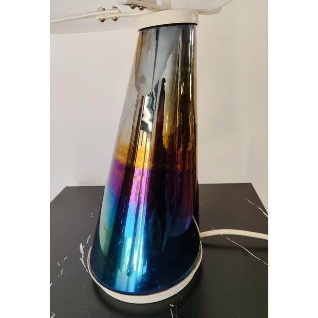 White Vintage Murano Glass Table Lamp by Gambaro and Tagliapietra, 1980s For Sale - Image 8 of 15