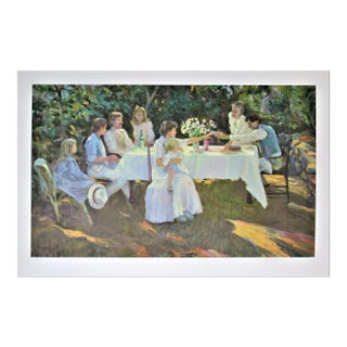 Don Hatfield, "Family Reunion" Large original color serigraph, 1992 For Sale