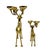 Mid Century Set of Solid Brass Reindeer Candelabra Sculptures Vtg. For Sale - Image 4 of 8