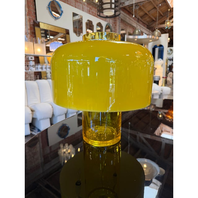 Lt226 Murano Glass Table Lamp by Carlo Nason for Mazzega in Yellow For Sale - Image 10 of 10