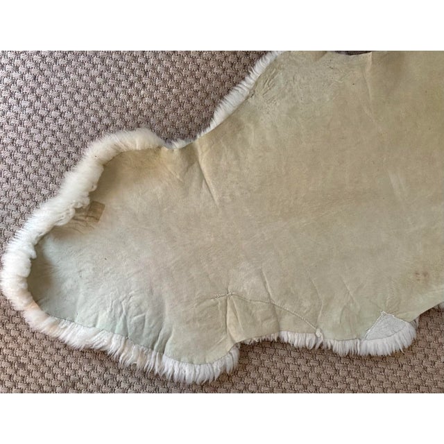 Mid 20th Century Vintage Blue Tipped Sheep Skin Throw For Sale - Image 5 of 8