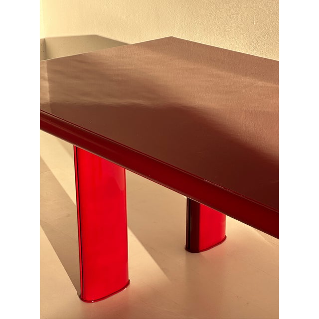Vintage Lacquered Dining Table, 1980s For Sale - Image 10 of 10