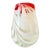 Vintage Hand-Blown Italian Art Glass Vase, Red & White Swirl For Sale