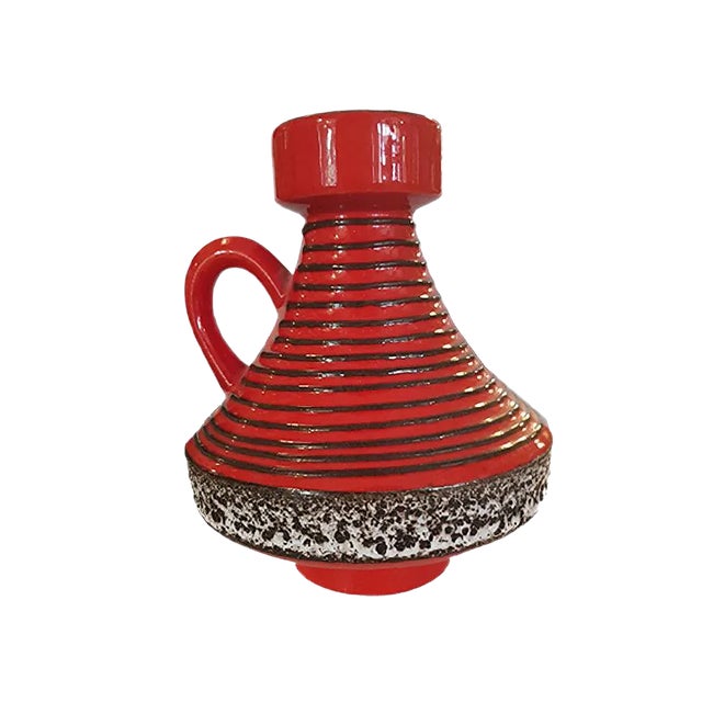 Fat Lava Ceramic Vase from Ilkra, 1960s For Sale