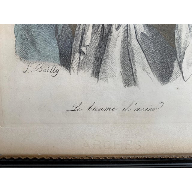 French Antique French Louis-Léopold Boilly “Le Baume D’Acier” Dental Caricature Print, Framed For Sale - Image 3 of 5