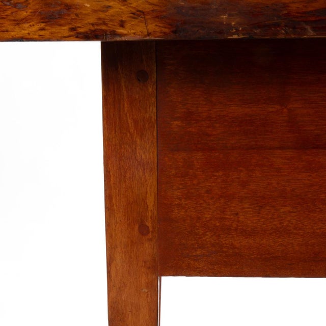 Early 20th Century Tapered Leg Breadboard Top New England Tavern Table For Sale - Image 4 of 10