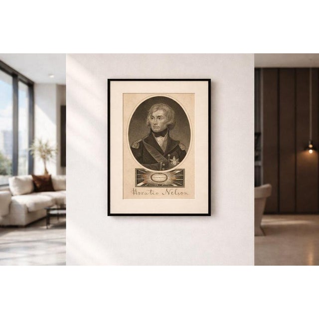 After Lemuel Francis Abbott, Horatio Nelson Portrait, Trafalgar, Naval Hero, 1819, Engraving For Sale - Image 3 of 8